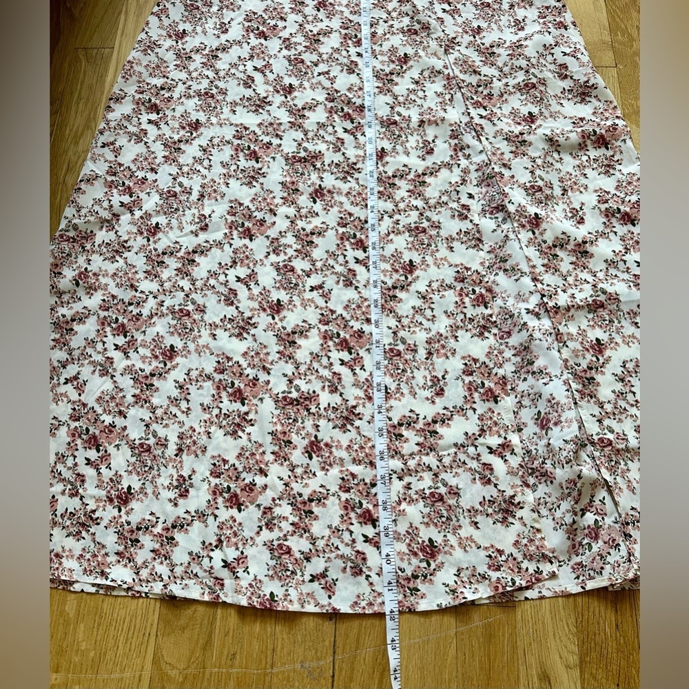 🌸Shein Floral Midi Skirt L Soft Girl Cottagecore Spring Romantic Boho Style NW✨ - Picture 4 of 5